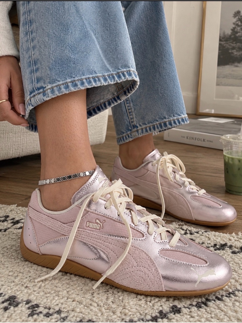 PUMA Speedcat Lou Metallic Sneakers Misty Pink - Gum